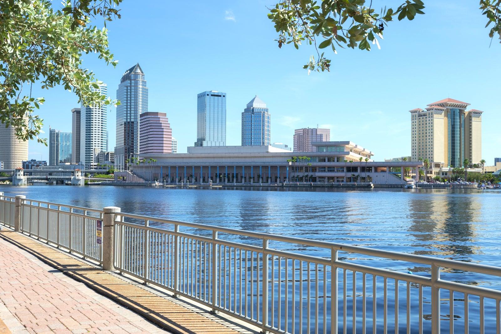 Downtown Tampa, Florida skyline along the water
